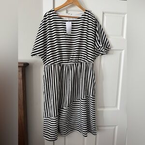 Black and White Striped Dress
